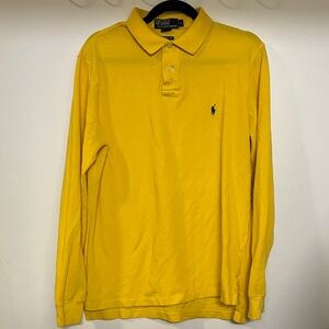 💛👕💛 Polo by Ralph Lauren Bright Yellow Long Sleeve Polo - Size L